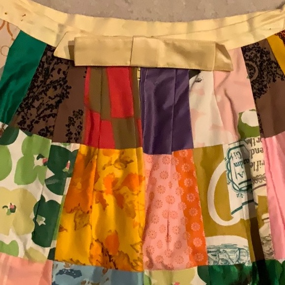 60s - 70s VINTAGE Patchwork A-Line Skirt Adorable! - Picture 4 of 8